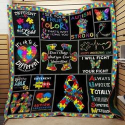 Autism Awareness Cla0710009Q Quilt Blanket and Home Decor