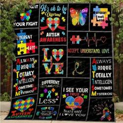 Autism Awareness Clh091004Q Quilt Blanket and Home Decor