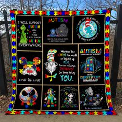 Autism Color The World Be Kind Quilt Bt and Home Decor
