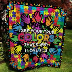 Autism Quilt Blanket Aaa240701Ta and Home Decor