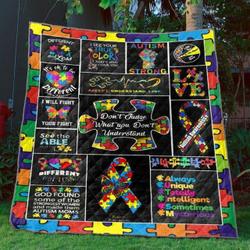 Autism Quilt Blanket Yct8  Quilt and Home Decor