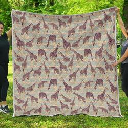Aztec Giraffe Cl17100033Mdq Quilt Blanket and Home Decor