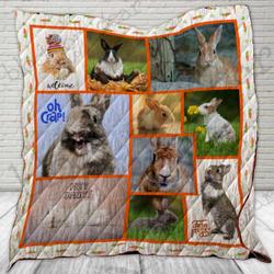 Baby Rabbit Cl22100051Mdq Quilt Blanket and Home Decor