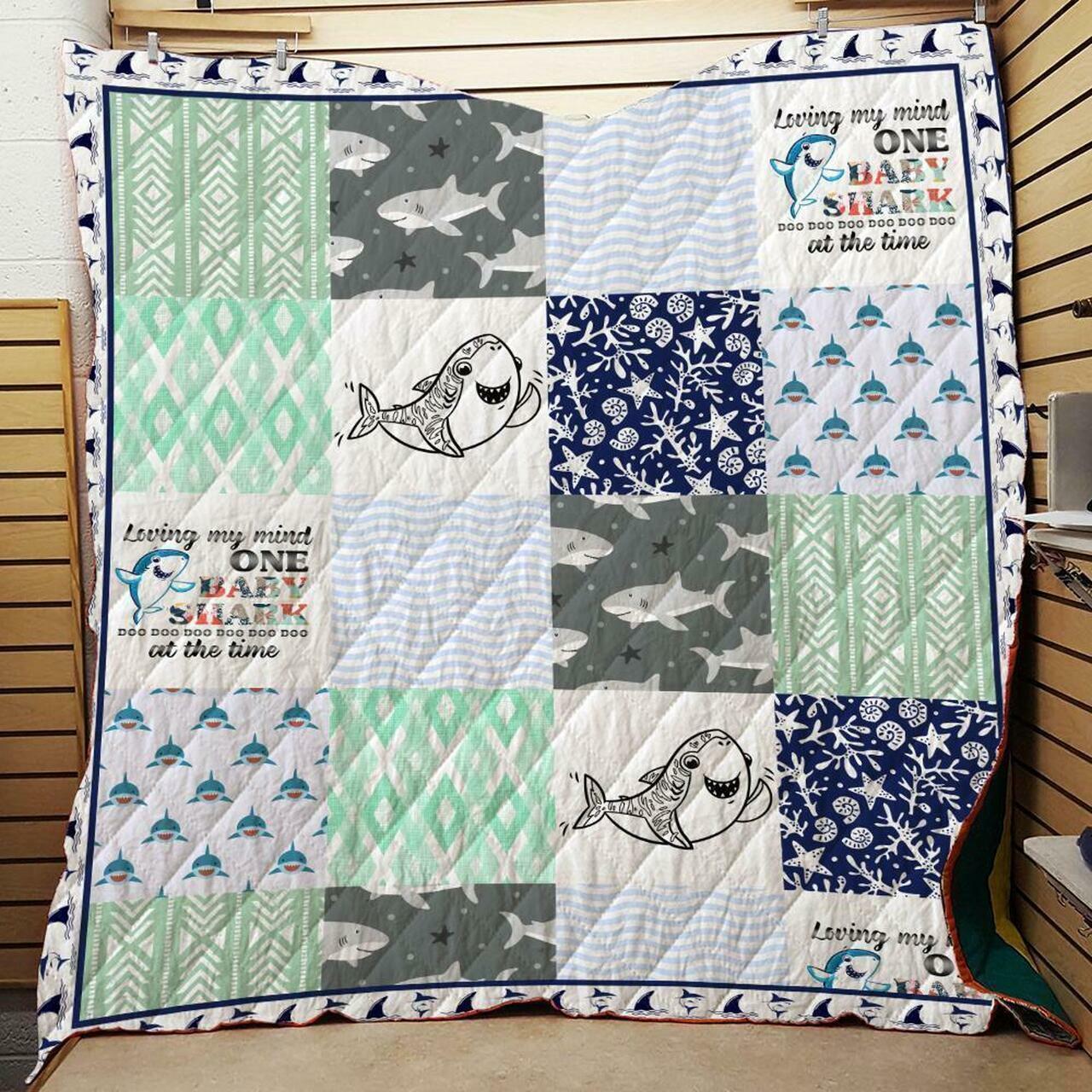 Baby Shark Quilt 02 Design By Exrain and Home Decor