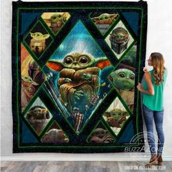 Baby Yoda Collection Cute Quilt Bt and Home Decor