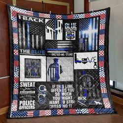 Back The Blue Quilt Blanket Vh09  Quilt and Home Decor