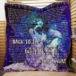 Back To The Gypsy That I Was Quilt Blanket and Home Decor