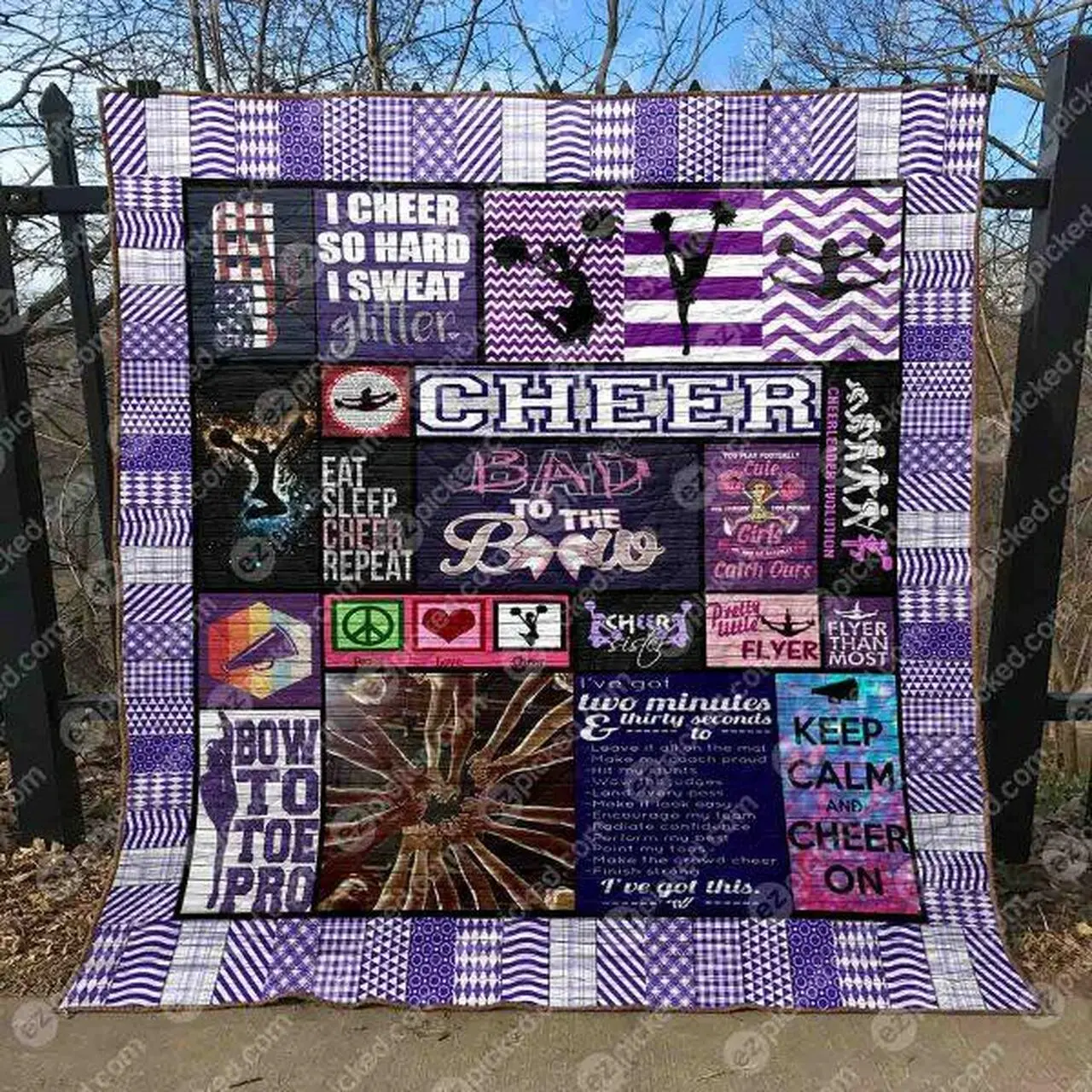 Bad To The Bow Quilt Blanket Ht10 Quilt and Home Decor
