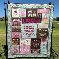 Baking Is er Than Therapy Vm230521 Quilt Blanket and Home Decor