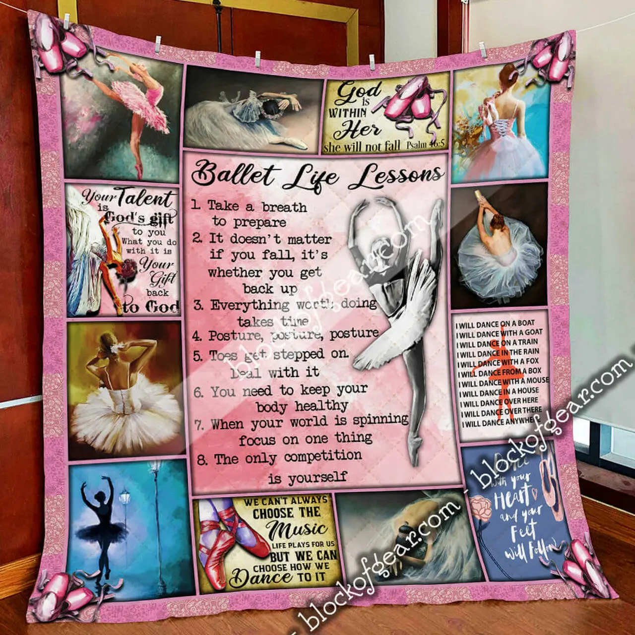 Ballet Life Lessons Quilt Blanket Shb76 and Home Decor