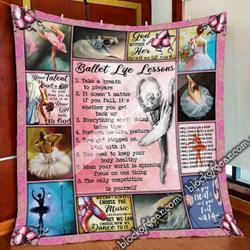 Ballet Life Lessons Quilt Blanket Shb76 and Home Decor