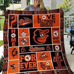 Baltimore Orioles Quilt Blanket and Home Decor