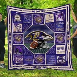 Baltimore Ravens 1 Quilt Blanket and Home Decor