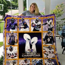 Baltimore Ravens Quilt Blanket and Home Decor