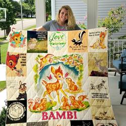 Bambi Quilt Blanket For Fans Ver 17 and Home Decor