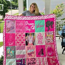 Barbie Girl 20 Pics Quilt Blanket 01 and Home Decor