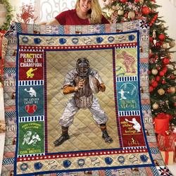 Baseball Catcher Jfj Quilt Py and Home Decor