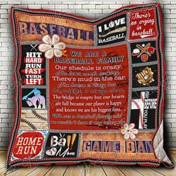 Baseball Cl18100053Mdq Quilt Blanket and Home Decor