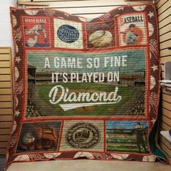 Baseball Cla1610013Q Quilt Blanket and Home Decor