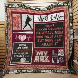 Baseball Cla1610016Q Quilt Blanket and Home Decor