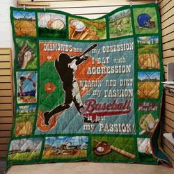 Baseball Cla1610025Q Quilt Blanket and Home Decor