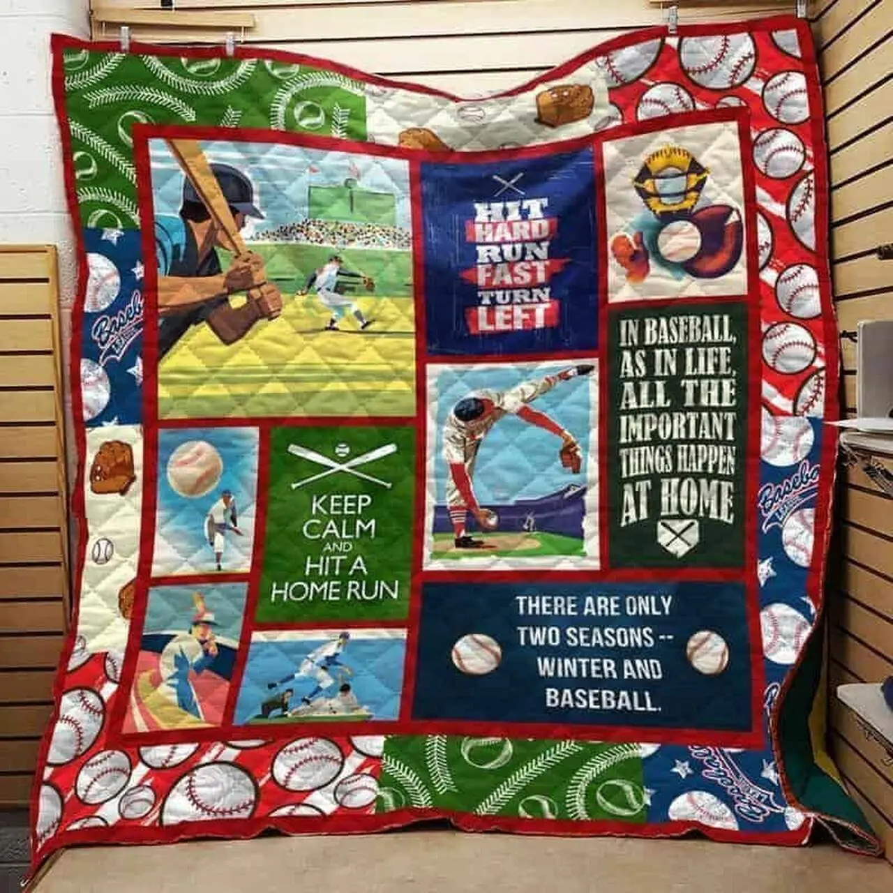 Baseball Cla1610047Q Quilt Blanket and Home Decor
