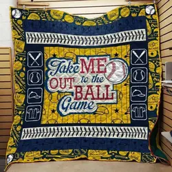 Baseball Cla1610056Q Quilt Blanket and Home Decor