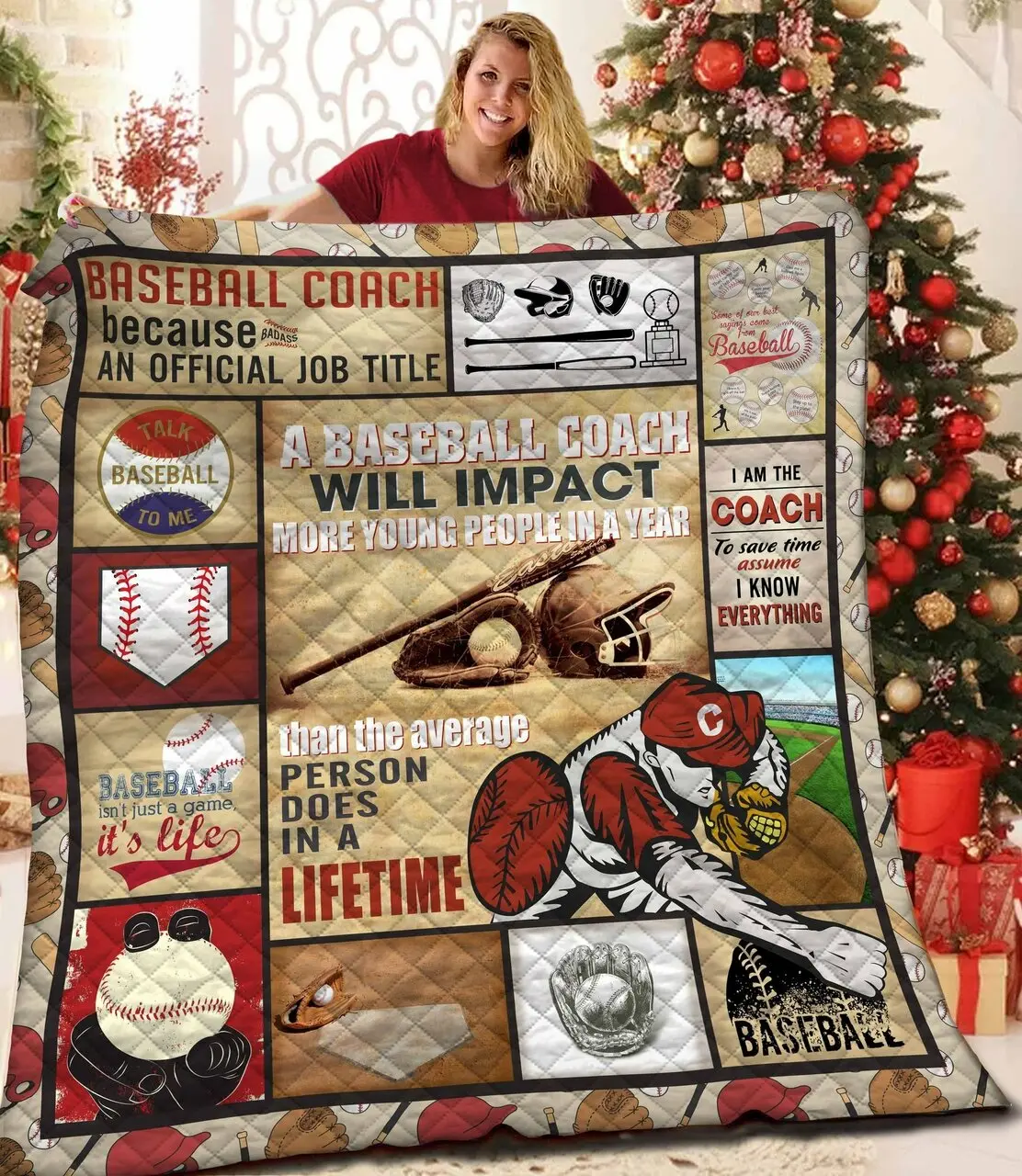 Baseball Coach Jfj Quilt Zp and Home Decor