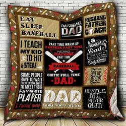 Baseball Dad Cld170731 Quilt Blanket and Home Decor