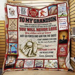 Baseball Grandson Love Gammy Cl18100045Mdq Quilt Blanket and Home Decor
