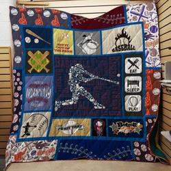 Baseball Hit Out Of The Park Quilt Blanket Dhc04012000Dd and Home Decor