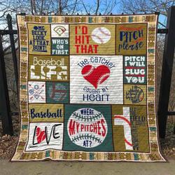 Baseball Hn210503 Quilt Blanket and Home Decor
