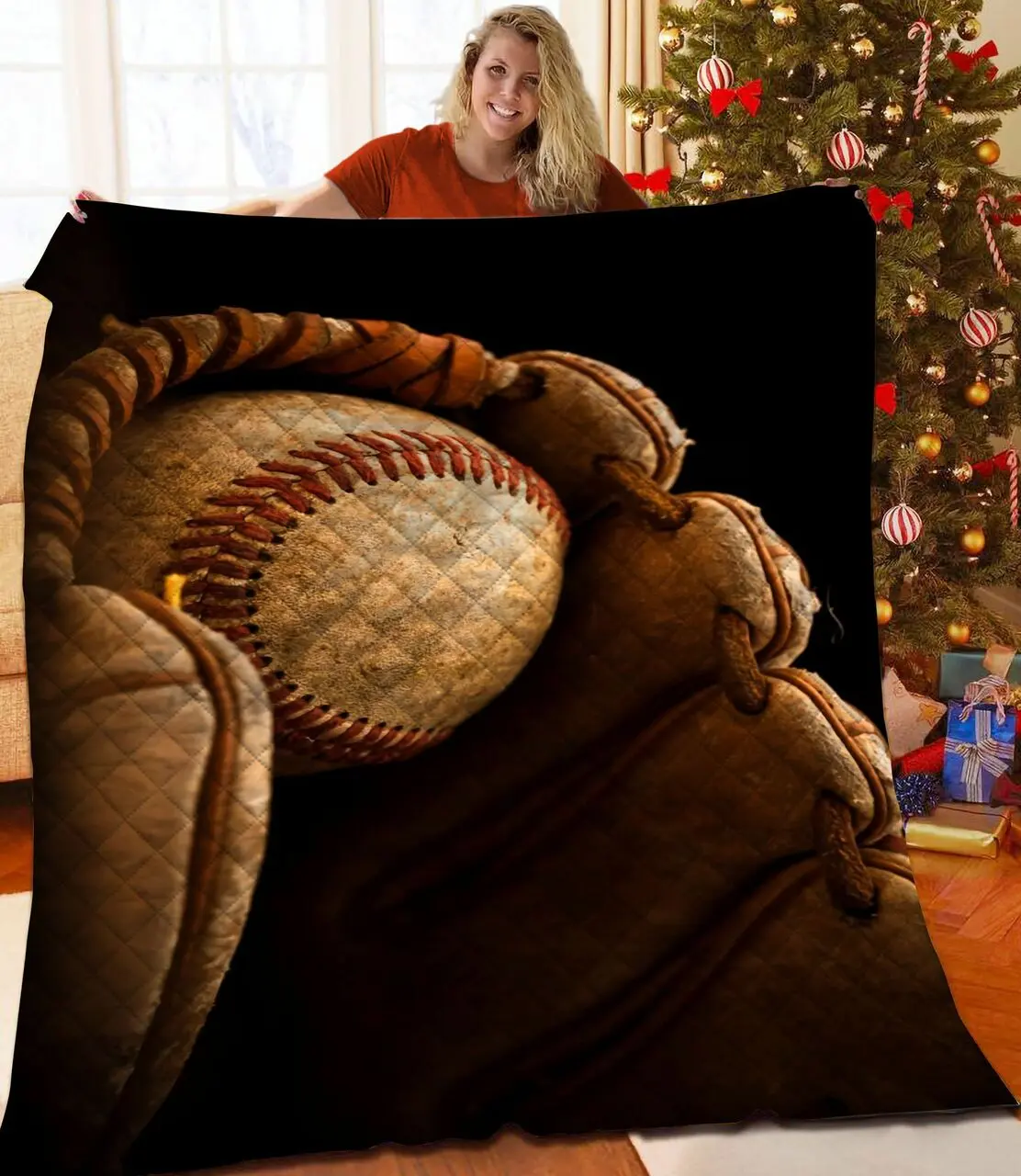 Baseball Jfj Quilt Uv and Home Decor