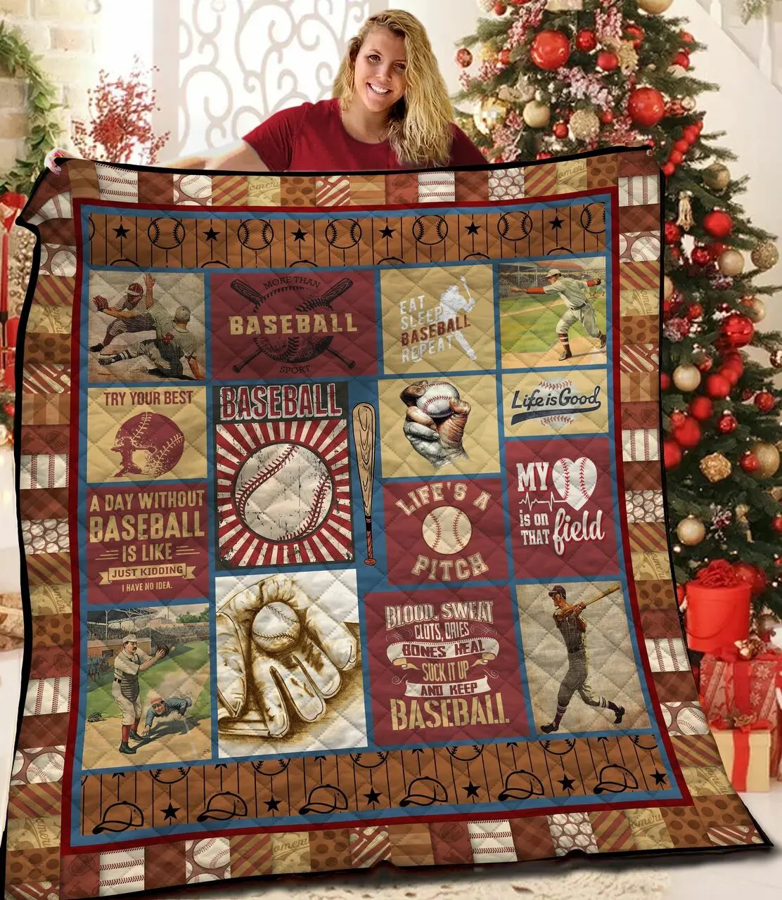 Baseball Jfj Quilt Yv and Home Decor