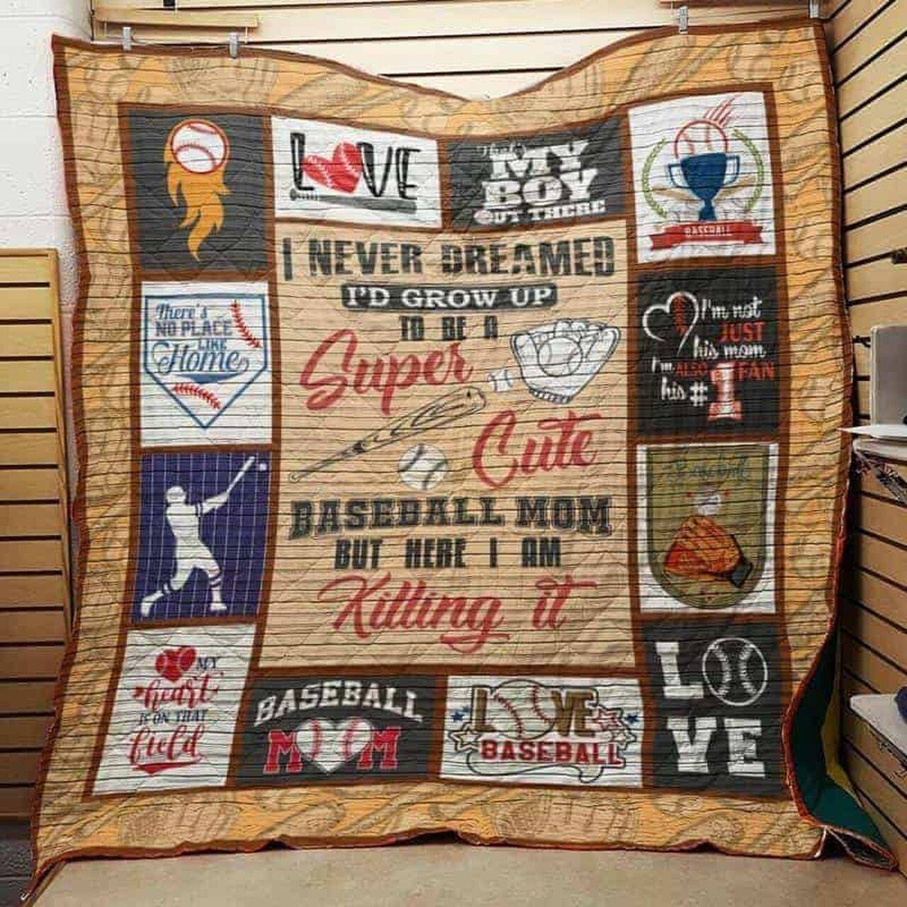 Baseball Mom Quilt Blanket Dhc05021210Td and Home Decor