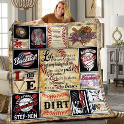 Baseball Personalized Quilt Blanket Hhh010607Tn and Home Decor