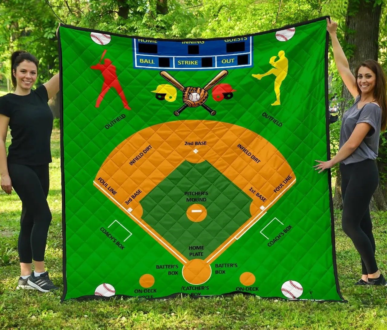 Baseball Quilt 01799 Quilt and Home Decor