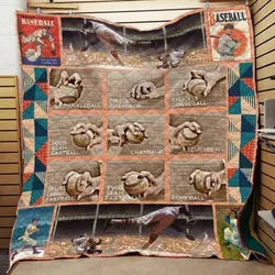 Baseball Quilt Blanket Dhc05021169Td and Home Decor