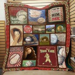 Baseball Quilt V2  and Home Decor