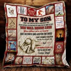 Baseball Son Love Dad CL2100054MDQ Quilt Blanket and Home Decor