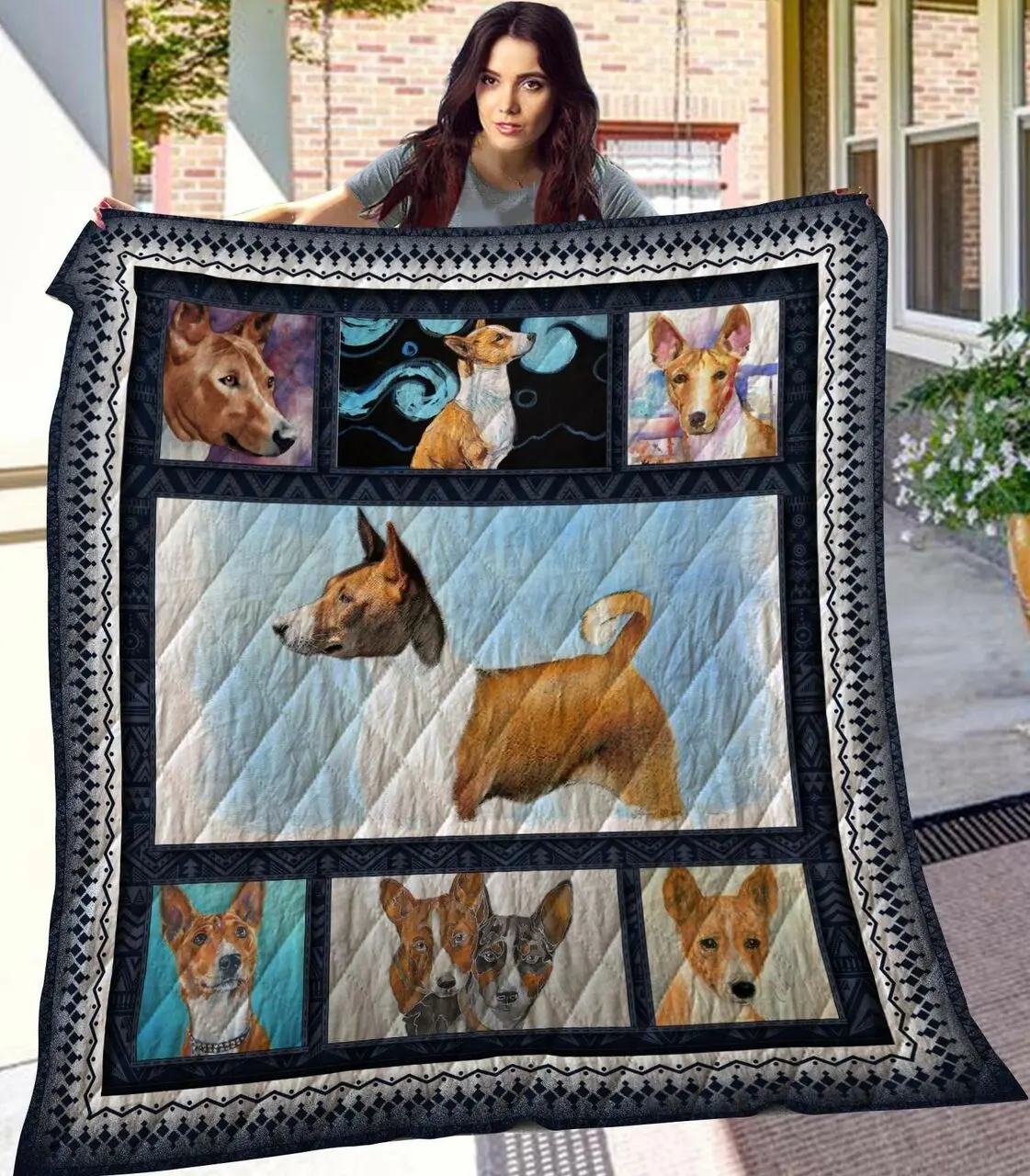 Basenji Jfj Quilt Ry and Home Decor