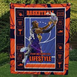 Basketball It’S Not Just A Sport It’S A Lifestyle Quilt Blanket Great Customized Gifts For Birthday Christmas Thanksgiving Perfect Gifts For Baseball Lover and Home Decor