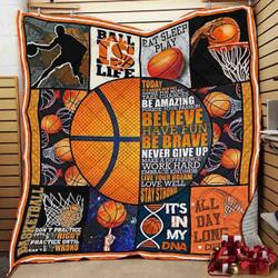 Basketball Live Your Dream Love Well Stay Strong Quilt Blanket Great Customized Blanket Gifts For Birthday Christmas Thanksgiving and Home Decor