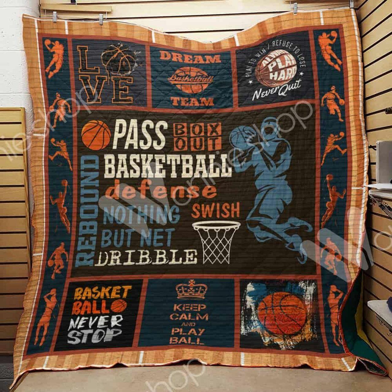 Basketball Quilt Blanket Dhc0502720Td and Home Decor