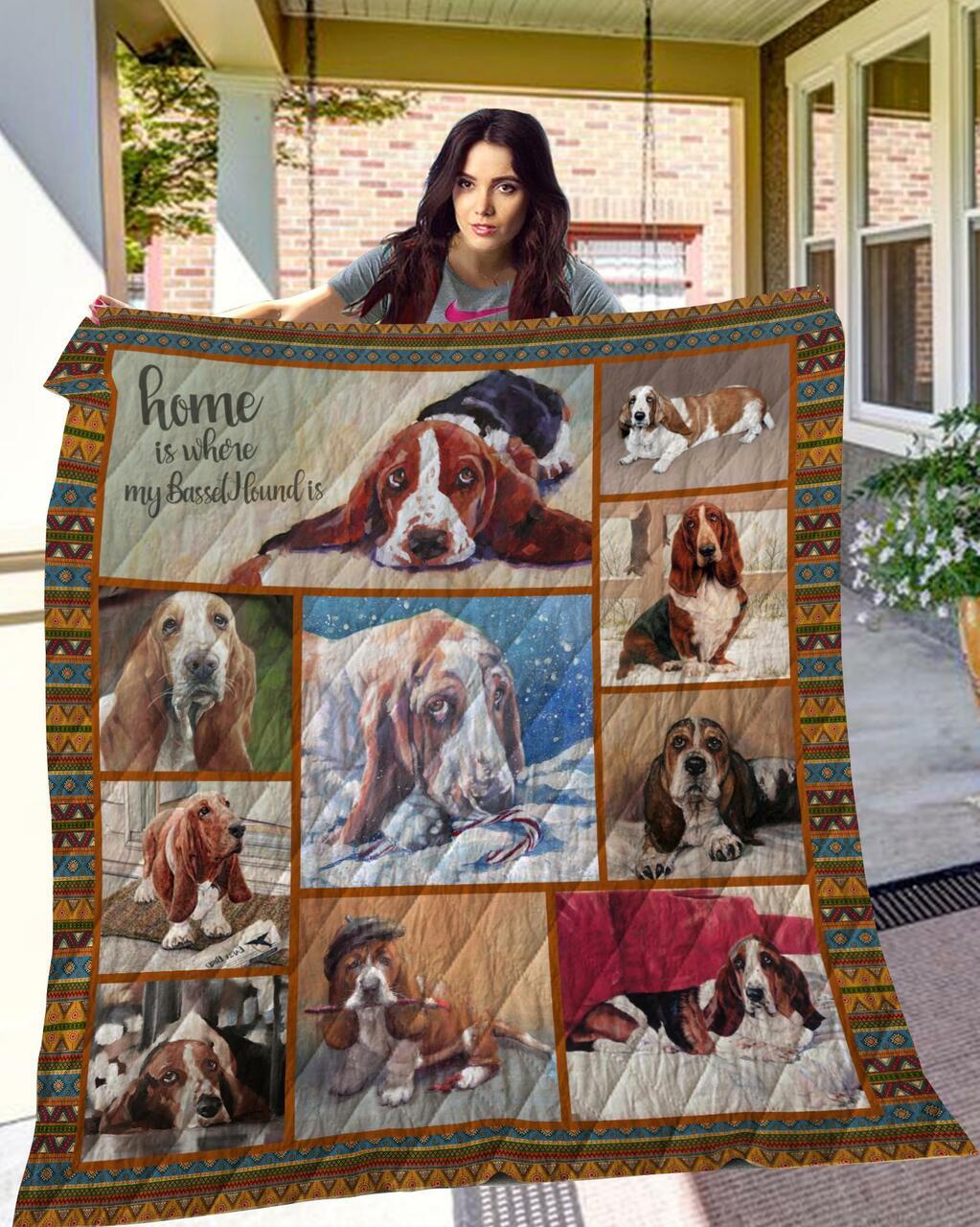 Basset Hound 10 Tlq0013 Quilt Quilt and Home Decor