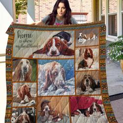 Basset Hound 10 Tlq0013 Quilt  Quilt and Home Decor