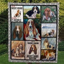 Basset Hound Cl10100030Mdq Quilt Blanket and Home Decor