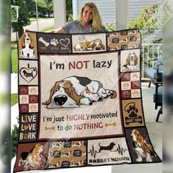Basset Hound Dog Awesome E Quilt Derqsd and Home Decor