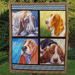Basset Hound Face Colors Cl10100035Mdq Quilt Blanket and Home Decor