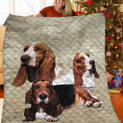 Basset Hound Jfj Quilt Dq and Home Decor